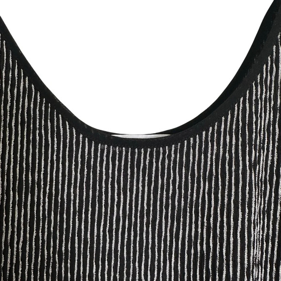 Zara S Black & White Striped Sleeveless Top - Picture 3 of 6